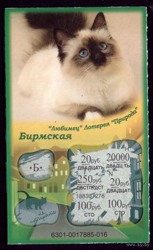 Лотерейный билет Бирмская