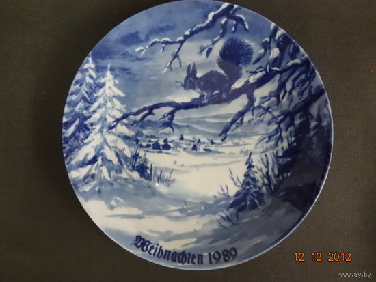 Тарелка настенная Рождество 1989.