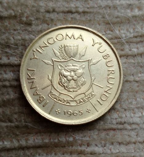 Werty71 Бурунди 1 франк 1965 Лев Блеск