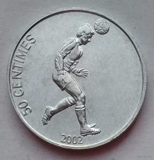 Конго 50 сантимов 2002 г. Футболист