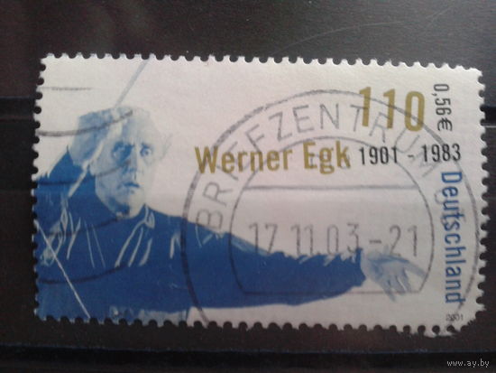 Германия 2001 композитор Михель-1,0 евро гаш.
