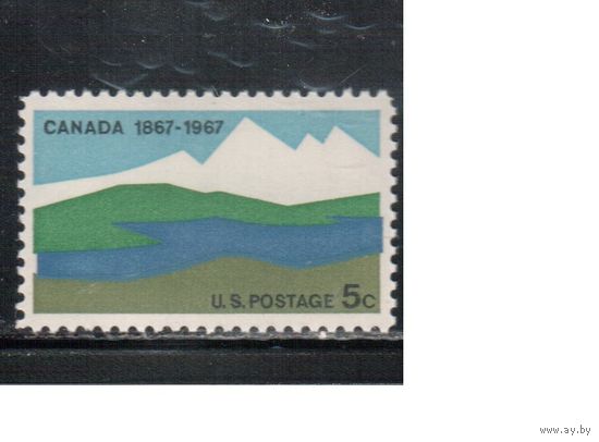 США-1967, (Мих. 921) , ** ,  Канада (одиночка)