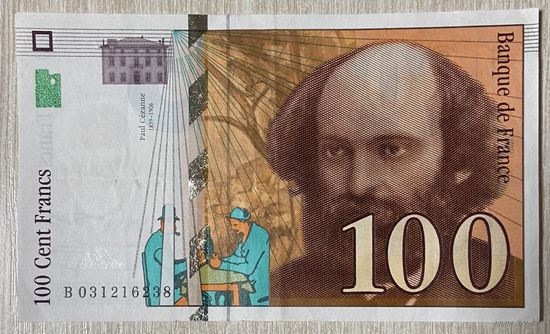 Банкнота 100 франков Франция. 1997 год. Поль Сезанн