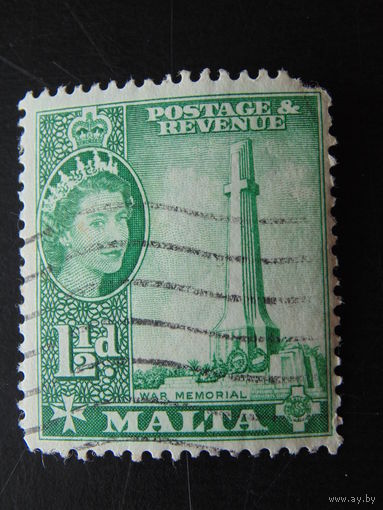 Мальта 1956 г. Королева Елизавета II.