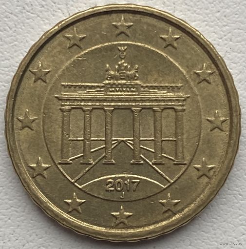Германия 10 евроцентов 2017 г. J