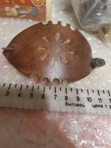 Заколка для волос натуральная кожа