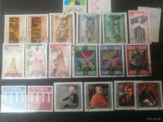 Набор гашенных марок Лихтенштейна 1984,1985 года