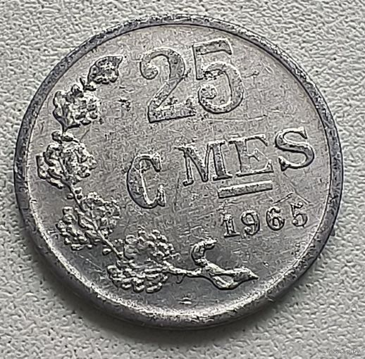 Люксембург 25 сантимов, 1965   5-6-50