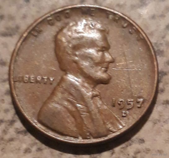 1 цент 1957 D США