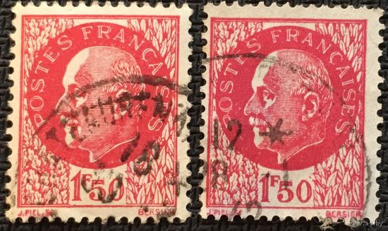 ЦІКАВІЦЬ АБМЕН! 1941, Маршал Петан, тып "Bersler", 1,50 франка