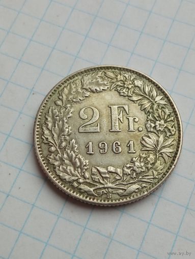 2 франка 1961 , Швейцария .