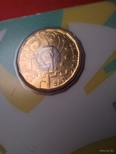 5 евро 2016 Сан Марино. Блистер. Юбилейные. С рубля. (18)