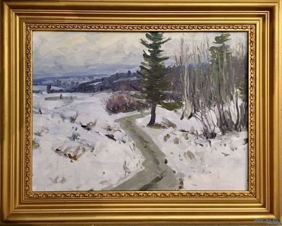 Азгур Г.Г;30/40см;1954г;"Зимняя дорожка";к/м