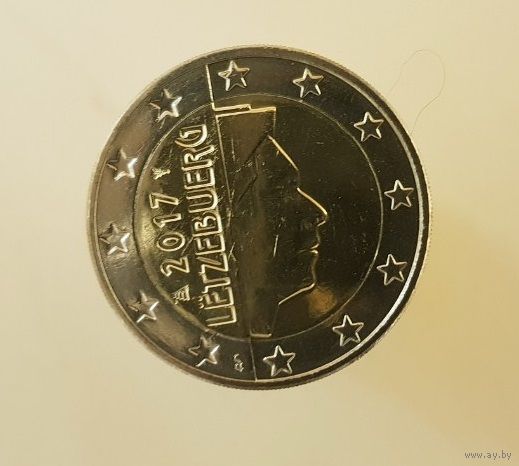 2 евро 2017 Люксембург UNC из ролла