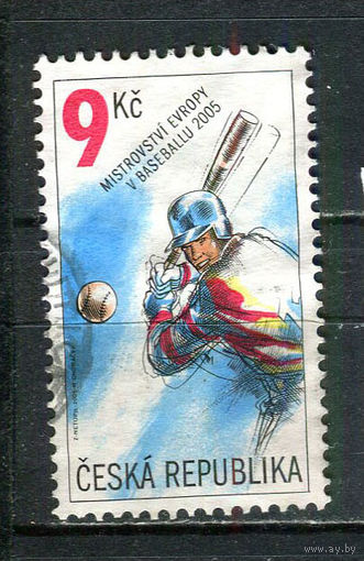 Чешская Республика - 2005 - Чемпионат Европы по бейсболу - [Mi. 442] - полная серия - 1 марка. Гашеная.  (Лот 67HN)-T2P19