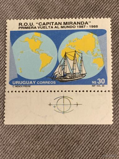 Уругвай 1988. R.O.U Capitan Miranda. Полная серия