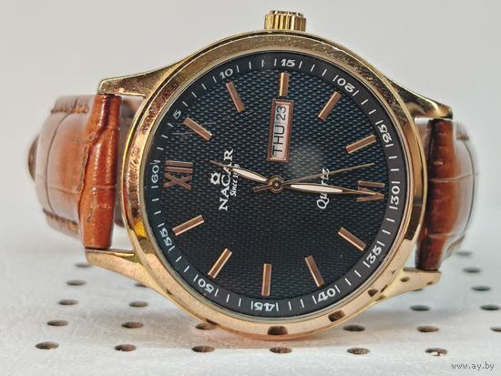 Часы Nacar Кварц. Новый эл-т питания. Идут точно. С рубля