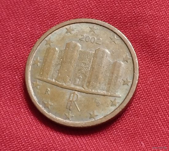 Италия. 1 евроцент 2002
