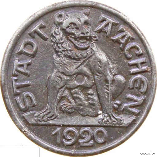 РАСПРОДАЖА!!! - ГЕРМАНИЯ АХЕН 10 пфеннигов 1920 год
