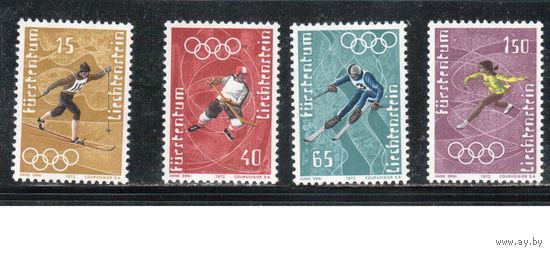 Лихтенштейн-1971,(Мих.551-554) , ** , Спорт,  Зимняя  ОИ-1972(полная серия),