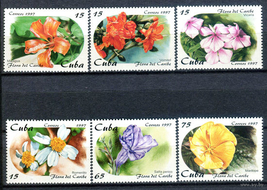Куба - 1997г. - Флора Карибского бассейна - полная серия, MNH [Mi 4053-4058] - 6 марок
