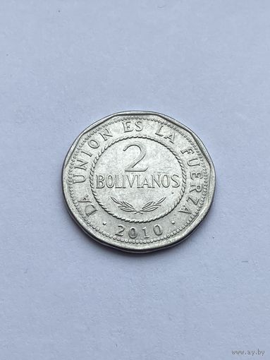 2 боливиано 2010 г., Боливия
