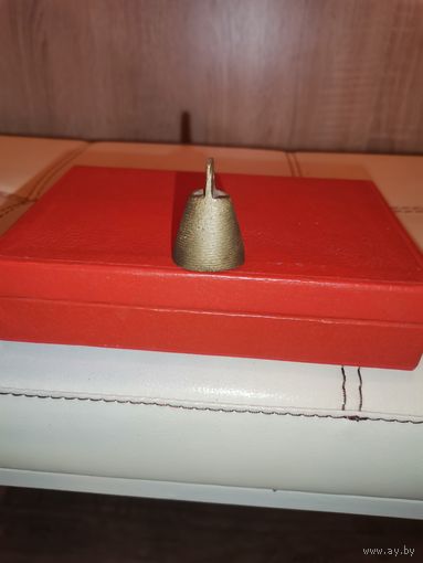 Латунная, коллекционная миниатюра "Колокольчик", высота 4 см.