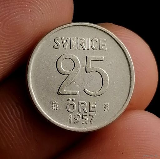25 эре 1957, серебро, Швеция