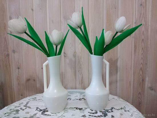 Ваза,пластмассовая, цветы, 60-70х. СССР.