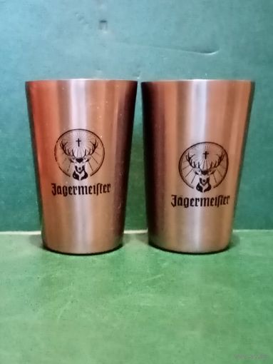 2 рюмки Jagermeister коллекцию стопка нержавейка одним лотом