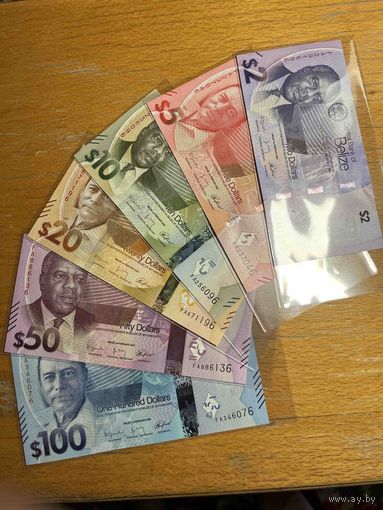Белиз (Британский Гондурас) 2-5-10-20-50-100 долларов 2025 год UNC