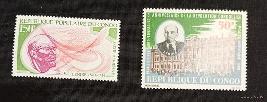 Конго** Ленин без наклеек и их следов 1966 и 1974