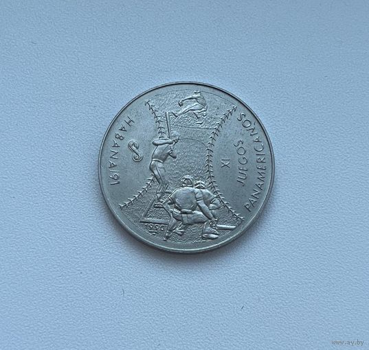 КУБА  1 песо 1990 г.