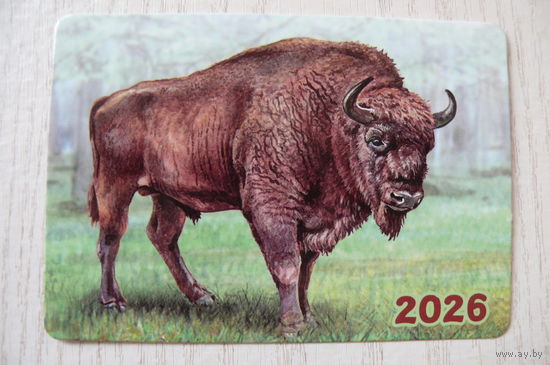 Календарик, 2026, Зубр, изд. "Белпочта".