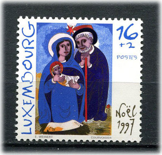 Люксембург - 1997 - Рождество. Искусство - [Mi. 1435] - полная серия - 1 марка. MNH.  (Лот 154AJ)