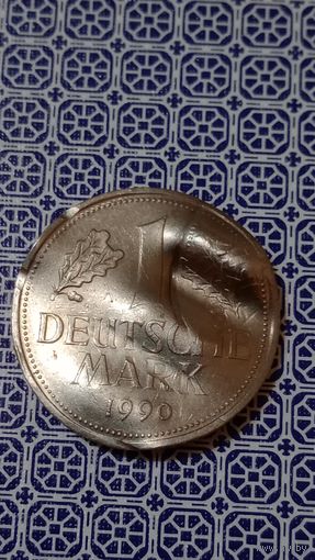 Германия 1 марка 1990 D гашение