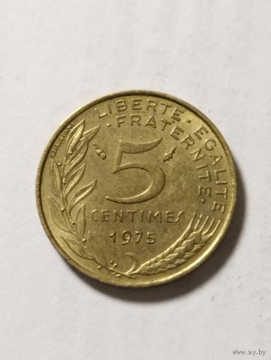 Франция 5 сантим 1975