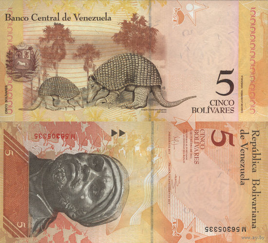 Венесуэла 5 Боливаров 2011 UNC П2-127