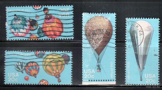 США-1983, (Мих.1617-1620) , гаш. , Воздушные шары, (полная серия)(2)