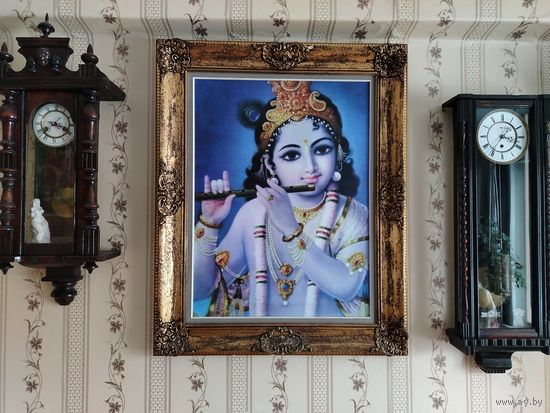 Шри Кришна. Новая картина в старинной раме.