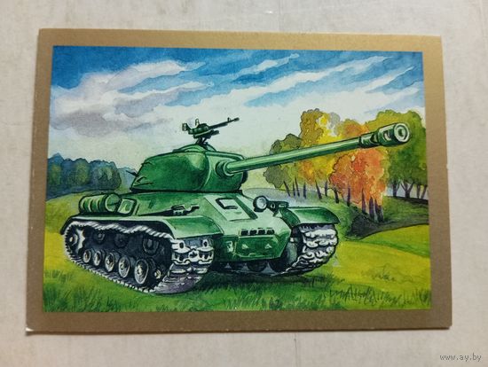 Карманный календарик. Танк ИС-2. 1995 год