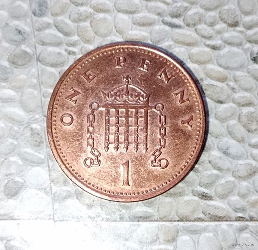 1 пенни 2000 года Великобритания. Королева Елизавета 2. UNC!