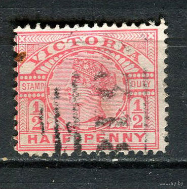Австралийские штаты - Виктория - 1886/1898 - Королева Виктория 1/2Р - [Mi.100a] - 1 марка. Гашеная.  (Лот 32HG)-T41P16
