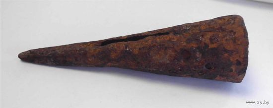 Антикварное навершие Кованый наконечник на древко флага