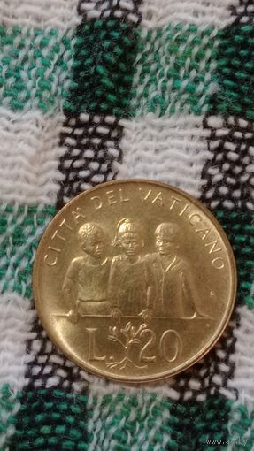 Ватикан 20 лир 1992