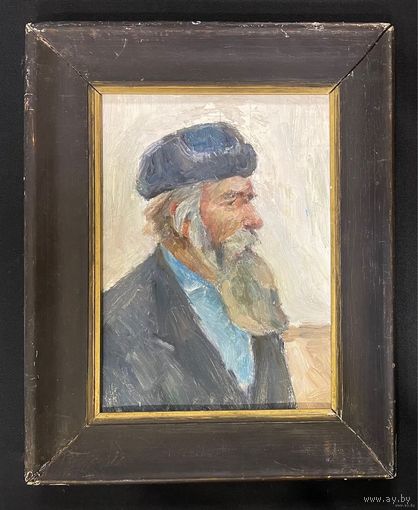 Крохалев П.С;Засл.Худ;(Крохолев);Беларус"Селянин ", 1979г. Картон, масло.Размер 26х35 см.