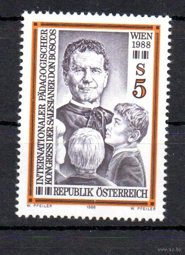 Итальянский священник и педагог Д. Боско Австрия 1988 год серия из 1 марки