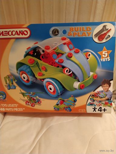 Конструктор Meccano(Франция),+4, можно собрать 5 моделей поочередно