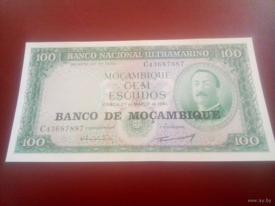 Мозамбик 100 эскудо 1961г.