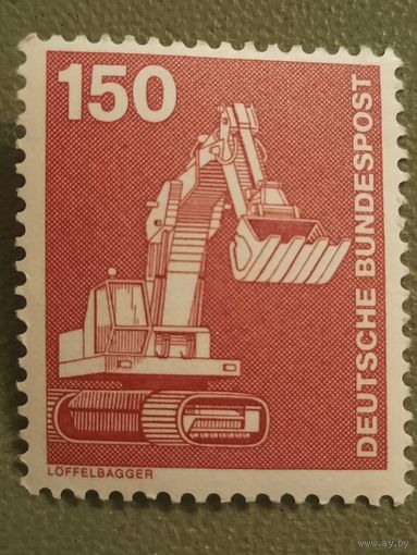 ФРГ 1978. Эксковатор. Марка из серии